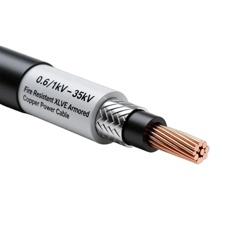 2.Fire Resistant XLPE Armored Copper Power Cable 0.61kV